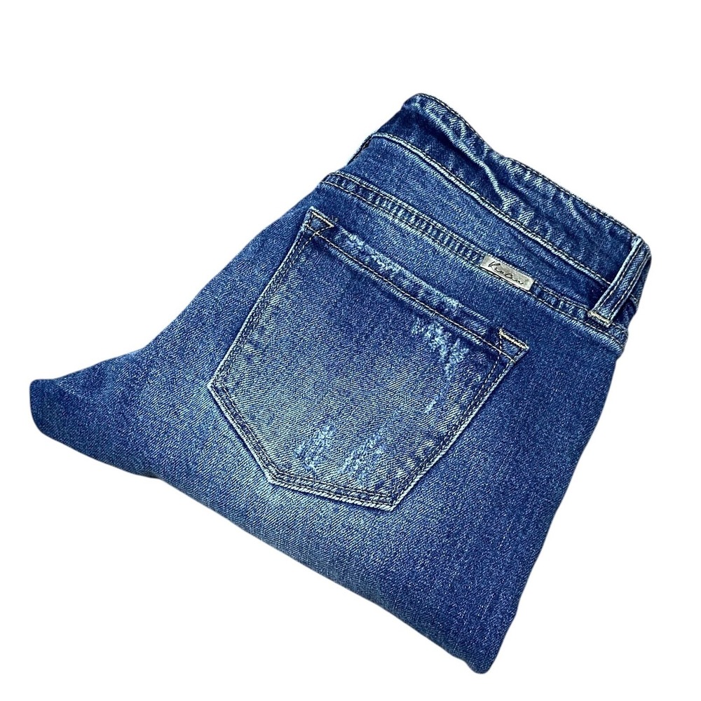 Kancan Estilo‎ Distressed Ankle Skinny Jeans Ripped Denim Blue Wash Size 7/27 - Picture 11 of 11